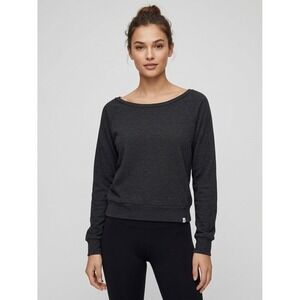 TNA Aritzia Women Charcoal Grey Scoop Neck Raglan Sweatshirt XXS